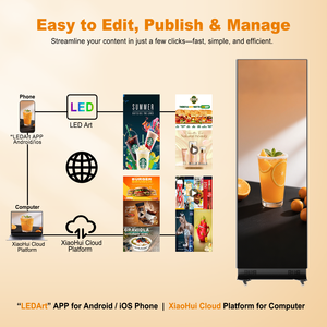 Pantalla LED Plegable de Alta Definición GOB P1.86, Señalización Digital con Estuche de Transporte, Pantalla LED <span class=keywords><strong>para</strong></span> Centros Comerciales y Tiendas Minoristas - Product Image 3