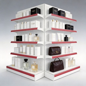 Présentoir <span class=keywords><strong>de</strong></span> supermarché autoportant multi-niveaux avec panneau perforé pour cosmétiques, papeterie, snacks et échantillons <span class=keywords><strong>de</strong></span> produits - Product Image 2