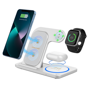แท่นชาร์จไร้สายแบบพับได้ 3 in 1 15W ชาร์จเร็ว พร้อมฟังก์ชั่นหลากหลาย - Product Image 1