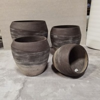 Macetas Grandes de Fibra de Cemento Estilo Europeo Vintage con Orificio de Drenaje para Jardinería y Uso Doméstico - Duraderas para Interiores/Exteriores Talladas a Mano 5L