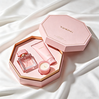 Boîte personnalisée avec couvercle et base, boîte à parfum, aromathérapie, soins de la peau, boîte cadeau, boîte en papier octogonale avec doublure pour la Saint-Valentin