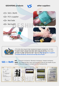 <span class=keywords><strong>GESHIFENG</strong></span> Fabriek Groothandelsprijs Liefdesvogel Beenring Plastic Persoonlijke Band Duivenbeenringen 8mm - Product Image 6