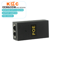 Inyector PoE de Escritorio 48V 24V, Adaptadores PoE para Switch Ethernet, Switch PoE para Cámara IP