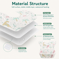 Bavoirs jetables imperméables Crystal Pure pour bébés, impression de logo personnalisée, OEM ODM avec boîte extérieure et sac, entièrement personnalisables