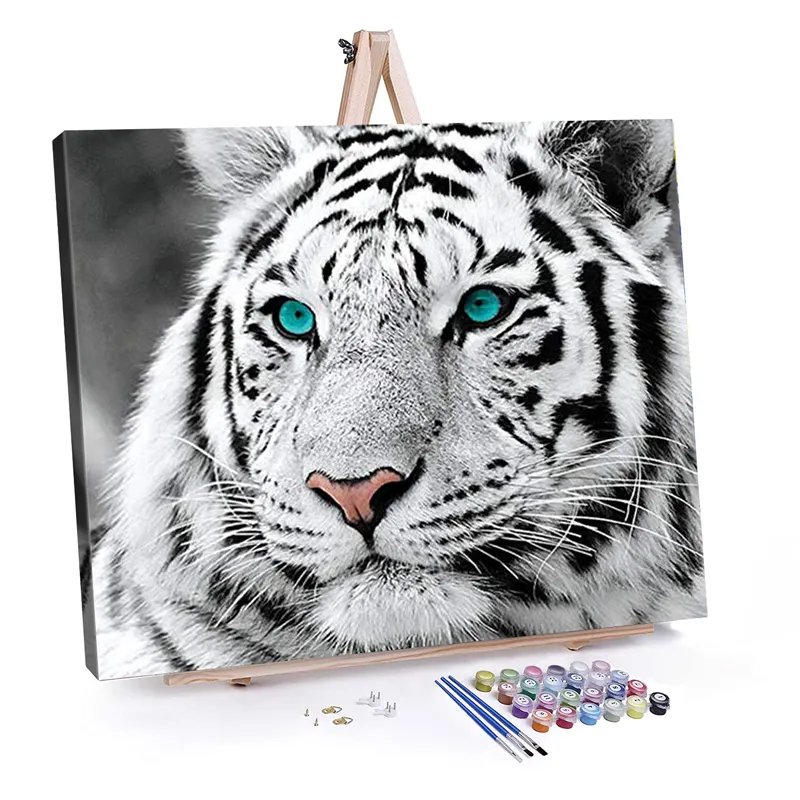 Decoration Home Digital Oil Painting By Numbers Lion King Oil Painting By Numbers Art Canvas Color Box Abstract SCENERY CP018