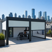Pergola en aluminium haut de gamme Sweet Home, imperméable, gazebo d'extérieur avec lames orientables automatiques et éclairage LED intégré