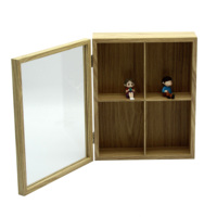 2021 moderno estilo Simple Nogal Marrón caja de sombra de madera profunda nuevo producto de diseño de cuatro rejillas cuadradas