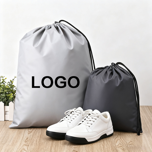 New Wholesale Eco-Friendly Nylon Drawstring Shoe Bags Water-Proof and Dust-Repellent with Durable String Closure Portable Design