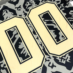 High Quality American Football Jersey Hip Hop Sports Streetwear Custom Sublimation V Neck Mesh <b>Cropped</b> Shirts - Product Image 5