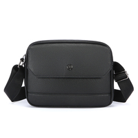 Sac bandoulière vintage pour hommes d'affaires, fermeture éclair texturée, multi-poches, imperméable, léger, sac messager