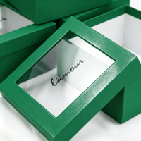 Boîte à gâteau pliable personnalisée avec fenêtre transparente, boîte d'emballage en carton alimentaire pour pâtisserie, pour gâteau d'anniversaire, mariage, dessert, à emporter