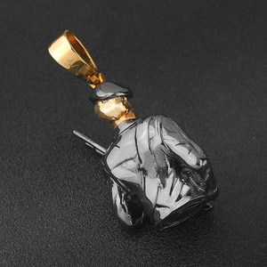 Pendentif personnalisé en diamant plaqué or pour hommes, style hip-hop, bijoux de rappeurs, vente en gros - Product Image 6