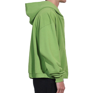 Sweat à capuche zippé 100% coton lourd pour hommes Logo personnalisé imprimé recadrée hiver motif Boxy coupe régulière respirant 2 pièces - Product Image 6
