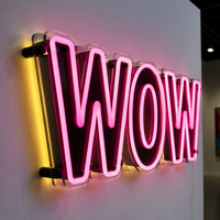 Enseigne LED acrylique personnalisée, lettres lumineuses 3D en acrylique, affichage publicitaire électronique, enseigne murale pour magasin, café, bar, hôtel, décoration