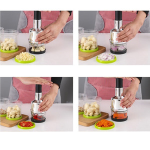 HYRI Prensa <span class=keywords><strong>de</strong></span> Ajo Manual, Mini Trituradora Duradera, Picadora <span class=keywords><strong>de</strong></span> Verduras, Molinillo Manual <span class=keywords><strong>de</strong></span> Cocina, Rebanador Manual - Product Image 4