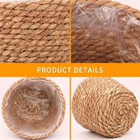Panier à plantes en jonc de mer, élégants paniers à plantes pour plantes d'intérieur et d'extérieur, parfaits pour couvrir les pots de fleurs et décorer la pièce