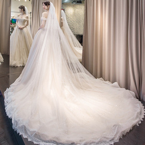 Dreamy Forest Style Off Shoulder Long Train Wedding Dress Empire Waist Sweetheart Neckline Ball Gown Vintage Bride Gown - Product Image 4