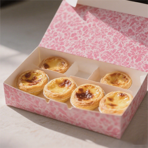 Vente en gros logo personnalisé boîte de boulangerie en carton sans danger pour les aliments emballage <span class=keywords><strong>rose</strong></span> papier personnalisé boîte de <span class=keywords><strong>pastel</strong></span> - Product Image 6