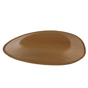 Egg shape Palm Leaf <b>Disposable</b> <b>Plate</b> Modern Takeaway Dish Biodegradable Natural Material - Product Image 4