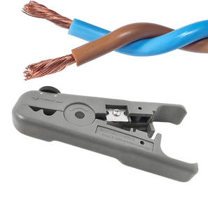 Pince à sertir électrique mini pour cosses, connecteurs coaxiaux et RJ45, avec fonctions de dénudeur de fils et de coupe-câbles - Product Image 2