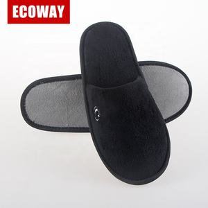 Yüksek kaliteli spa terlikleri siyah erkek kapalı ayak otel terliği - Product Image 5