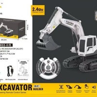 Jouet Excavatrice Télécommandée en Alliage, Voiture Télécommandée pour Tunnel, Excavatrice Musicale et Sonore, Véhicule d'Ingénierie Télécommandé