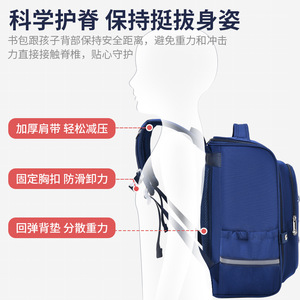 Zmbb Kids Backpack For Boys 6-12 School Bag Lightweight Waterproof Breathable With Aircraft Design - Product Image 3