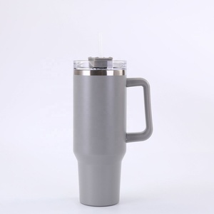 Taza de coche personalizada de 40 oz con asa, vaso térmico de acero inoxidable al vacío, en stock al por mayor - Product Image 2