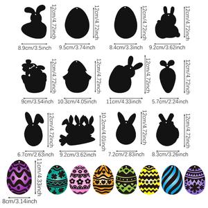 Set de Arte para Rascar de Pascua: Elementos Festivos Adorables, Colores Vibrantes Revelados, Suministros para Aliviar el Estrés, Troquelado de Papel - Product Image 4