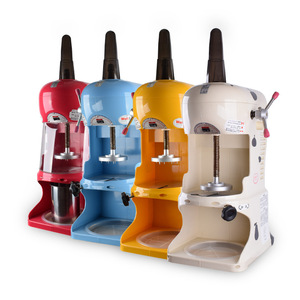 Electric Ice Shaver Manual Control 90kgH Capacity For Milk Tea Shops Shaved Ice Machine Yellow Plastic Body - Product Image 2