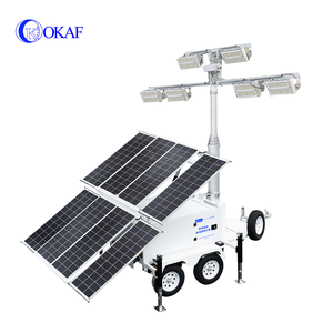 Tour d'éclairage mobile solaire à gestion à distance standard américaine OKAF pour l'exploitation minière, la construction, l'éclairage <span class=keywords><strong>de</strong></span> <span class=keywords><strong>travail</strong></span> <span class=keywords><strong>de</strong></span> <span class=keywords><strong>nuit</strong></span> - Product Image 1