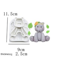 Moule en Silicone Thème Animal Lion Éléphant Singe Zèbre Girafe pour Cuisson Biscuits Décoration Gâteaux Fondant