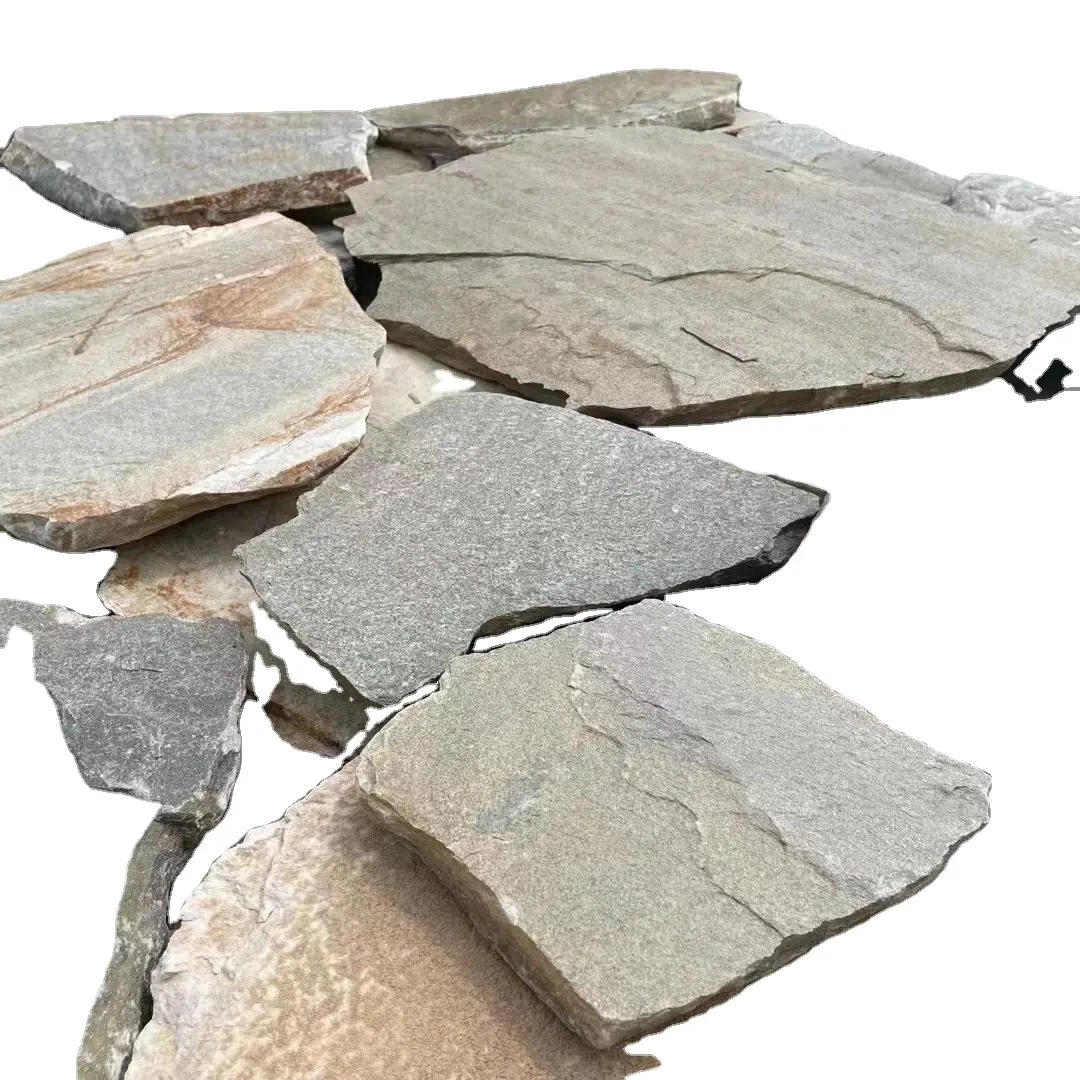 Cheap Mesh mounted meshed flagstone Pavers mats Slate Tiles Flooring Used Flagstone Loose Stone Slate Veneer