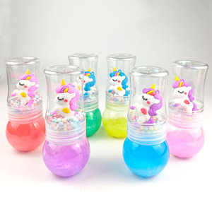 Venta caliente 12PCS Botella de bola desmontable de doble capa Brillo Elástico Little Horse Galaxy Crystal <span class=keywords><strong>Slime</strong></span> Kit - Product Image 4