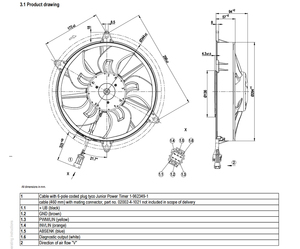 ebm-papst W3G280-EQ20-43 high efficiency EC fan smart energy saving cooling fan for HVAC data center industrial ventilation - Product Image 3