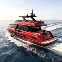 Yacht de luxe ORCA de 70 pieds, coque en aluminium, deux moteurs diesel 2*1050HP IPS, rotation complète à 360°, 22 nœuds, écran tactile et commande à distance