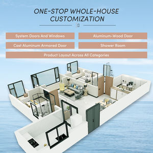 OUNA American Energy Efficient Residential Thermal Break Aluminum Front Entry <strong>Door</strong> With Smart Lock Entrance <strong>Door</strong> - Product Image 2