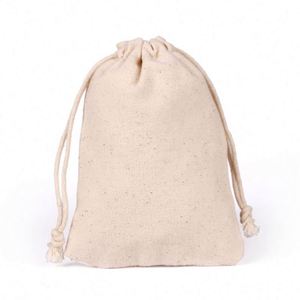 Sac en coton écologique de 12*15cm avec cordon de serrage, vente en gros, idéal pour les bijoux de mariage, les bonbons, le rangement et les emballages cadeaux - Product Image 2
