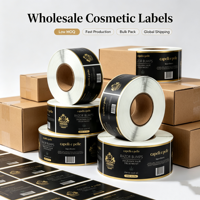 Étiquettes cosmétiques de luxe personnalisables, durables, écologiques, imperméables et résistantes à l'huile, autocollants en papier imprimés en couleur