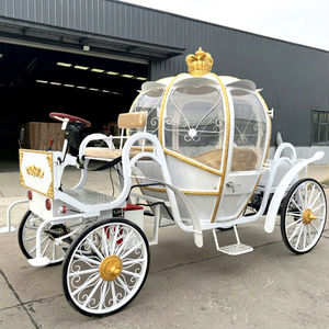 Charrette de mariage électrique ZOWN Cendrillon, couleur personnalisable, chariot de défilé avec décoration couronne, taille personnalisable - Product Image 1