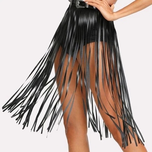 <span class=keywords><strong>Jupe</strong></span> courte en <span class=keywords><strong>cuir</strong></span> à franges décontractée et respirante pour femmes en gros - Product Image 4
