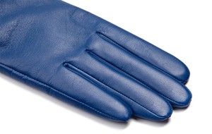 Djgl56 — gants en <span class=keywords><strong>cuir</strong></span> <span class=keywords><strong>bleu</strong></span> pour femmes, robe de grande qualité à la mode, gants d'hiver - Product Image 5