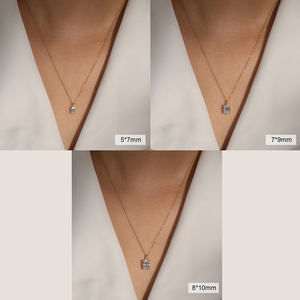 שרשרת כסף moissanite שרשרת 925 כסף סטרלינג טיפת מים בצורת טיפה צבע d vvs moissanite תכשיטי חתונה יהלומים סטים - Product Image 4