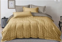 Parure de lit en microfibre ultra douce, écologique, vert clair, à motifs floraux minuscules, réversible, avec fermeture éclair et attaches aux coins