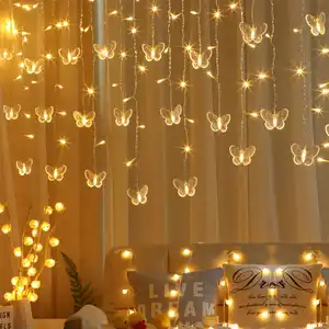 Fairy Icicle Led String Light Butterfly Wedding Garden Garland Christmas Led Curtain Light String
