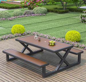 Ensemble <span class=keywords><strong>table</strong></span> <span class=keywords><strong>et</strong></span> chaises d'<span class=keywords><strong>extérieur</strong></span> en <span class=keywords><strong>métal</strong></span> - Mobilier commercial durable <span class=keywords><strong>et</strong></span> imperméable pour hôpitaux <span class=keywords><strong>et</strong></span> cafés - Banc tendance - Product Image 5