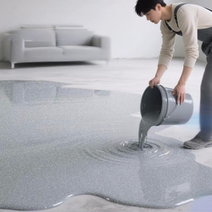Vernice per pavimenti autolivellante in sabbia epossidica 3D in marmo Eco-Friendly a base d'acqua rivestimento per pavimenti in cemento antiscivolo resistente all'usura - Product Image 1