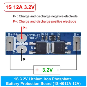 Carte de protection de batterie au lithium LiFePO4 BMS 1S 12A 16A 24A 3.7V 18650, tension de charge 4.2V / Protection contre les courts-circuits et les surcharges - Product Image 4