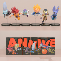 Figurines Manga Figurines de Dragon Volant Goku Buu Vegeta Cellule Piccolo PVC, Figurines d'Anime, 30e Anniversaire, 6 Pièces/Ensemble