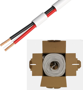 ב קיר כבל חוט 16 מד 100ft 16/2 awg נחושת ofc 2 מנצח חוט אדום ושחור עם ז 'קט לבן - Product Image 4